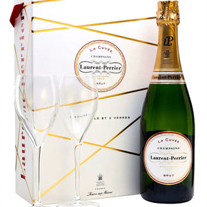Laurent Perrier La Cuvee Brut Champagne 75cl 2 Glasses Gift Set