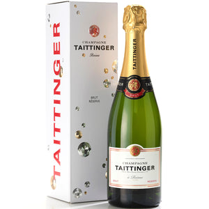 Taittinger Brut Reserve NV Champagne Gift Box 75cl.